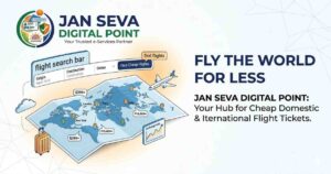 Cheap flights tickets in Brahmabarada at Jan Seva Digital Point – domestic and international flights